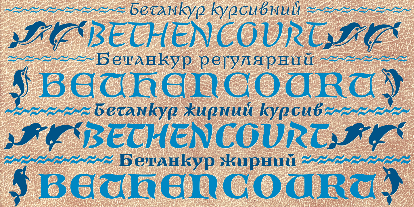 Bethencourt Bold Italic Font preview